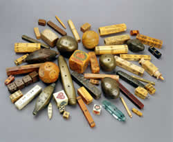 An assortment of Indian stick and cubic dice
