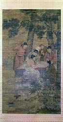 Scholars Playing Weiqi under Pine Trees