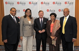 Philip Berry, Subha V. Barry, Harold McGraw III, Vishakha N. Desai, and Lord Hastings of Scarisbrick at Asia Society's 2009 Diversity Leadership Forum