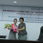 Dr. Astrid Tuminez with Madame Ton Nu Thi Ninh at Ton Duc Thang University in Ho Chi Minh City.